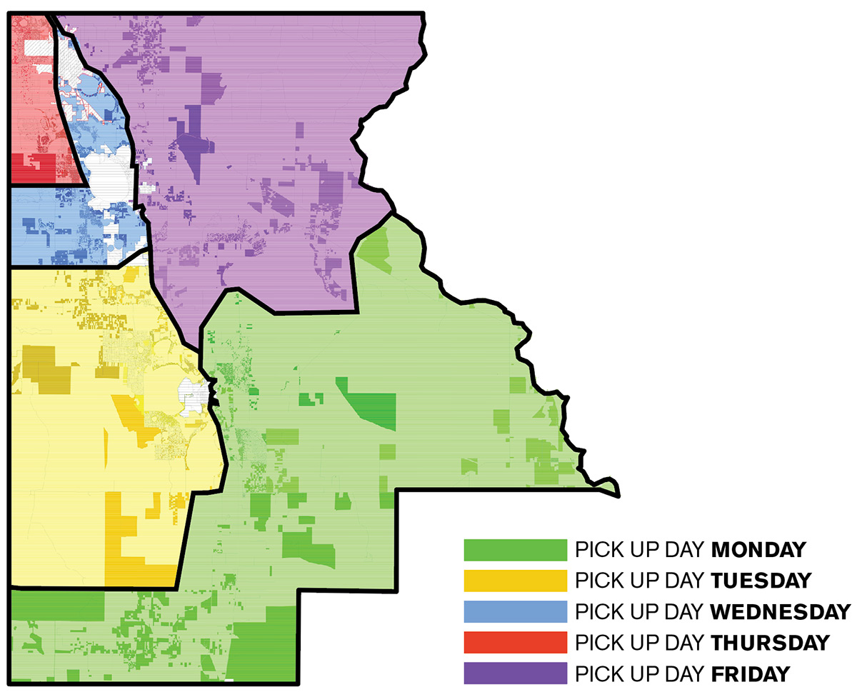 Find your pick up day map